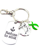 Pick Your Ribbon Keychain - Refuse to Sink Encouragement Key chain