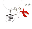 Pick Your Ribbon Necklace - I Will Hold You Up When Your Strength Fails - Rock Your Cause Jewelry