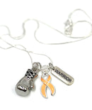 Pick Your Ribbon Necklace - Boxing Glove / Warrior - Rock Your Cause Jewelry