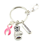 Pick Your Ribbon Keychain - Boxing Glove / Warrior Key chain - Rock Your Cause Jewelry