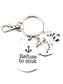 Pick Your Ribbon Keychain - Refuse to Sink Encouragement Key chain