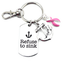 Pick Your Ribbon Keychain - Refuse to Sink Encouragement Key chain