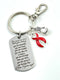 Red Ribbon Encouragament Quote / Poem Keychain - Don't Give Up - Rock Your Cause Jewelry