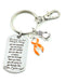 Orange Ribbon Encouragement Keychain - Don't Give Up