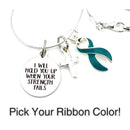 Pick Your Ribbon Necklace - I Will Hold You Up When Your Strength Fails - Rock Your Cause Jewelry