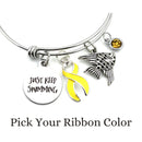 Pick Your Ribbon Bracelet - Just Keep Swimming - Rock Your Cause Jewelry
