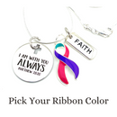 Pick Your Ribbon Necklace - I Am With You Always - Rock Your Cause Jewelry