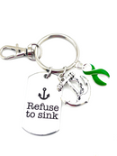 Pick Your Ribbon Keychain - Refuse to Sink Encouragement Key chain