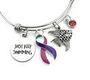 Pick Your Ribbon Bracelet - Just Keep Swimming - Rock Your Cause Jewelry