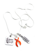 Pick Your Ribbon Necklace - Kind Heart, Fierce Mind, Brave Spirit / Feather - Rock Your Cause Jewelry
