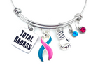 Pick Your Ribbon Bracelet - Total Badass / Boxing Glove - Rock Your Cause Jewelry