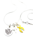 Yellow Ribbon Necklace – I Will Hold You Up When Your Strength Fails - Rock Your Cause Jewelry