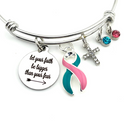 Pick Your Ribbon Bracelet - Let Your Faith be Bigger than Your Fear - Rock Your Cause Jewelry