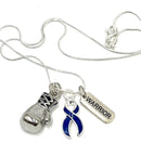 Pick Your Ribbon Necklace - Boxing Glove / Warrior - Rock Your Cause Jewelry