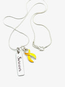 Gold Ribbon Survivor Necklace