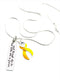 Yellow Ribbon Necklace - and Though She Be But Little, She Is Fierce
