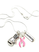 Pick Your Ribbon Necklace - Boxing Glove / Warrior - Rock Your Cause Jewelry