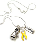 Yellow Ribbon Boxing Glove Necklace