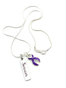 Purple Ribbon Survivor Necklace