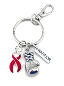 Red Ribbon Boxing Glove / Warrior Keychain
