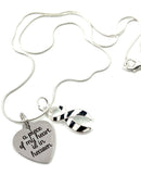 Zebra Ribbon Necklace - A Piece of My Heart is in Heaven / Sympathy, Memorial Gift - Rock Your Cause Jewelry