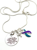 Pick Your Ribbon Necklace - I Can Do All Through Christ Who Strengthens Me - Rock Your Cause Jewelry