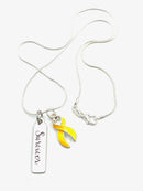 Gold Ribbon Survivor Necklace