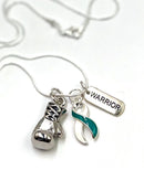 Pick Your Ribbon Necklace - Boxing Glove / Warrior - Rock Your Cause Jewelry