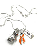 Orange Ribbon Boxing Glove Necklace