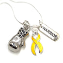 Yellow Ribbon Boxing Glove Necklace