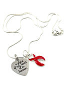 Pick Your Ribbon Necklace - A Piece of my Heart is in Heaven / Memorial Gift - Rock Your Cause Jewelry
