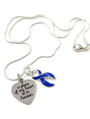 Pick Your Ribbon Necklace - A Piece of my Heart is in Heaven / Memorial Gift - Rock Your Cause Jewelry