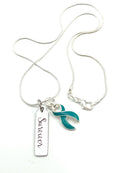 Teal Ribbon Survivor Necklace