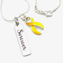 Gold Ribbon Survivor Necklace