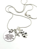 Pick Your Ribbon Necklace - I Can Do All Through Christ Who Strengthens Me - Rock Your Cause Jewelry