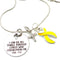 Yellow Ribbon Necklace - I Can Do All Things Through Christ Who Strengthens Me - Rock Your Cause Jewelry