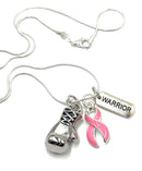 Pick Your Ribbon Necklace - Boxing Glove / Warrior - Rock Your Cause Jewelry