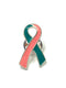 Pink and Teal Ribbon Pin / Previvor Lapel Pin - Rock Your Cause Jewelry