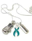 Pick Your Ribbon Necklace - Boxing Glove / Warrior - Rock Your Cause Jewelry