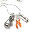 Orange Ribbon Boxing Glove Necklace