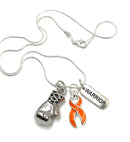 Pick Your Ribbon Necklace - Boxing Glove / Warrior - Rock Your Cause Jewelry
