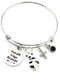 Zebra Ribbon Charm Bracelet - Let Your Faith Be Bigger Than Your Fear
