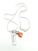 Orange Ribbon Survivor Necklace - Rock Your Cause Jewelry