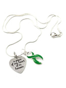 Pick Your Ribbon Necklace - A Piece of my Heart is in Heaven / Memorial Gift - Rock Your Cause Jewelry