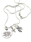 Pick Your Ribbon Necklace - I Can Do All Through Christ Who Strengthens Me - Rock Your Cause Jewelry