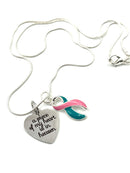 Pick Your Ribbon Necklace - A Piece of my Heart is in Heaven / Memorial Gift - Rock Your Cause Jewelry