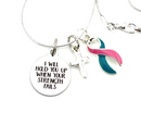 Pick Your Ribbon Necklace - I Will Hold You Up When Your Strength Fails - Rock Your Cause Jewelry