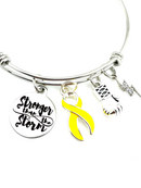 Yellow Ribbon Bracelet - Stronger Than The Storm - Rock Your Cause Jewelry