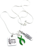 Pick Your Ribbon Necklace - Kind Heart, Fierce Mind, Brave Spirit / Feather - Rock Your Cause Jewelry