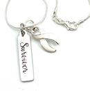 White Ribbon Survivor Necklace